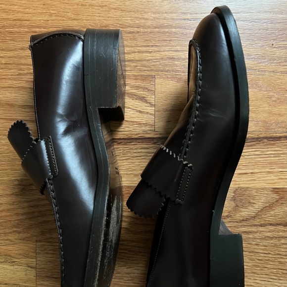 Vintage Gucci square toe leather loafters women’s size 7B Italy - Picture 3 of 14